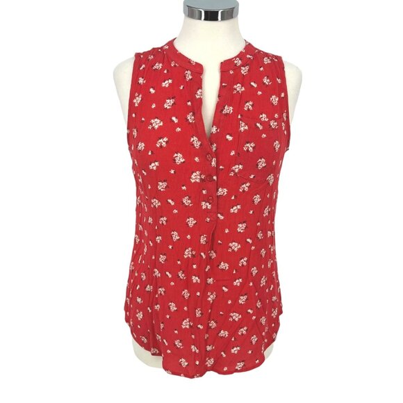 Market & Spruce Floral Sleeveless Blouse Pink Size Small NWT - Picture 1 of 9